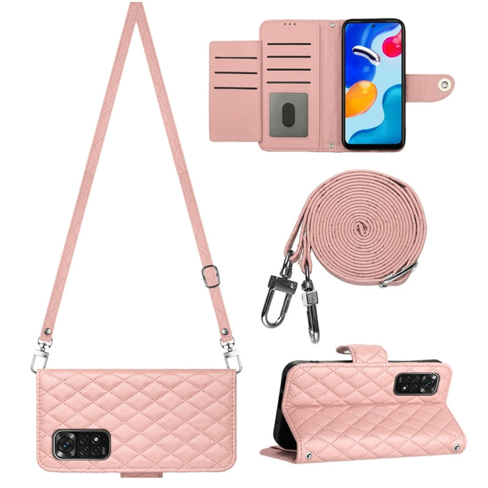 Funda para teléfono de cuero con tapa y textura rómbica con cordón largo, For Xiaomi Redmi 13C 4G, For Xiaomi 13T / 13T Pro, For Xiaomi Poco F5 / Redmi Note 12 Turbo, For Xiaomi Poco F5 Pro / Redmi K60, For Xiaomi Redmi Note 12S 4G Global              ...
