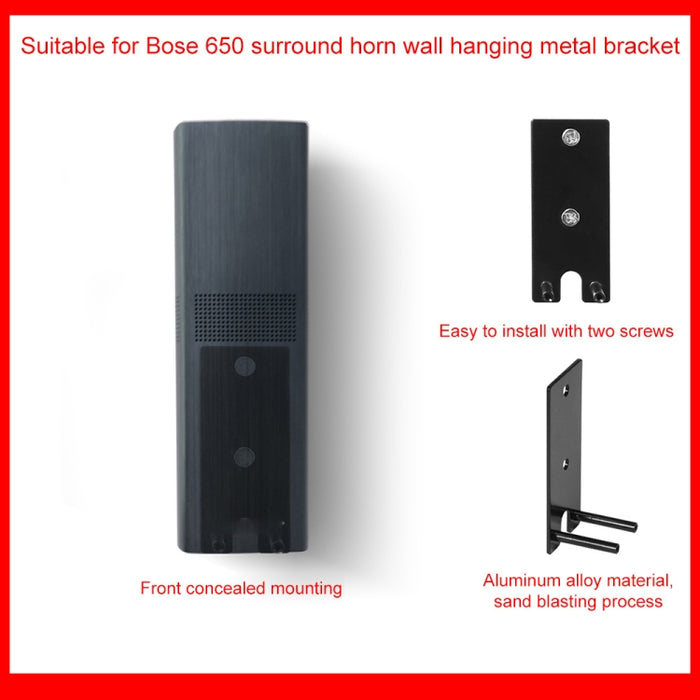 Soporte de pared metálico para altavoz envolvente trasero, For Bose LifeStyle 650