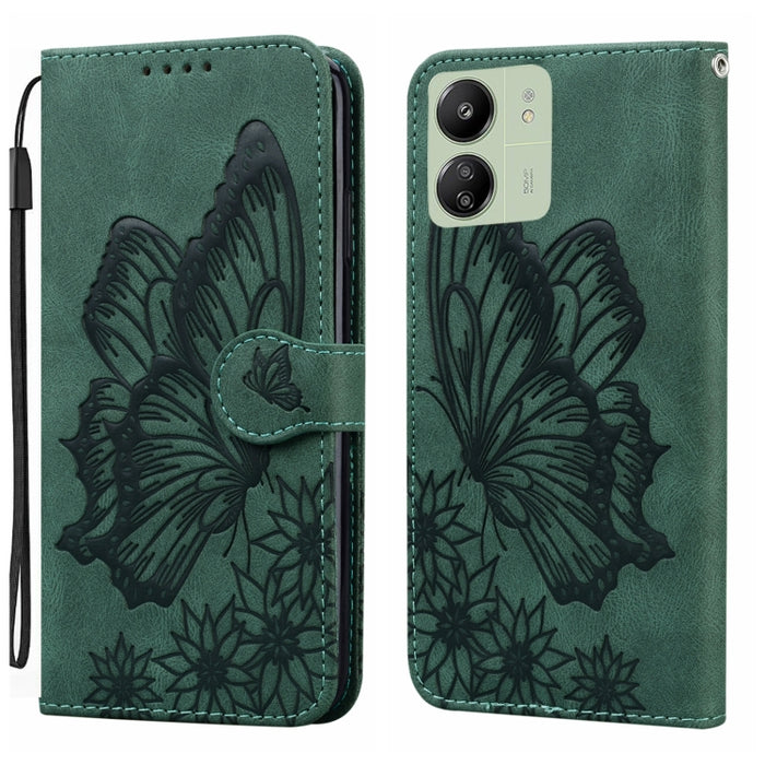Funda de teléfono de cuero con tapa horizontal con estampado de mariposas con sensación de piel retro, For Redmi Note 15 Pro+ 5G Global 163.3mm, For Redmi Note 15 4G / 5G Global 164mm, For Redmi Note 15 Pro 4G Global 163.2mm                            ...