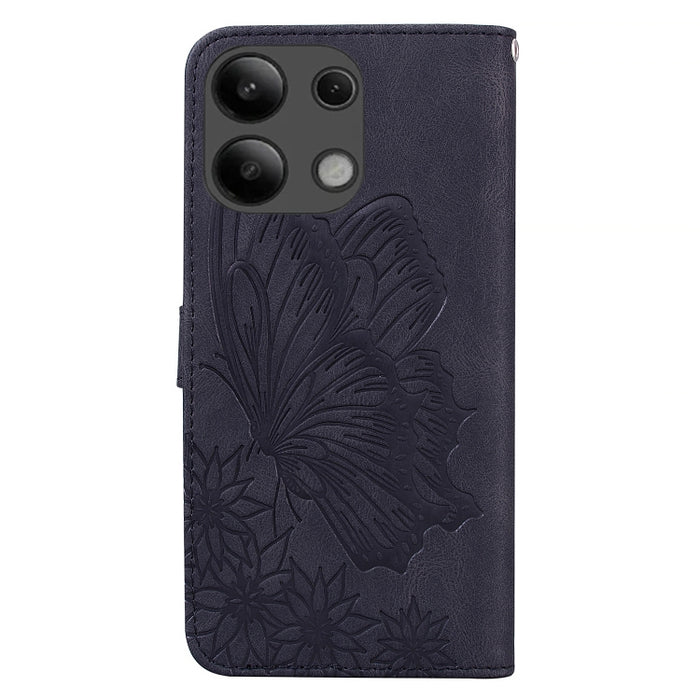 Funda de teléfono de cuero con tapa horizontal con estampado de mariposas con sensación de piel retro, For Xiaomi Redmi Note 13 4G, For Xiaomi Redmi 13C / POCO C65, For Xiaomi Redmi Note 13 Pro+ 5G