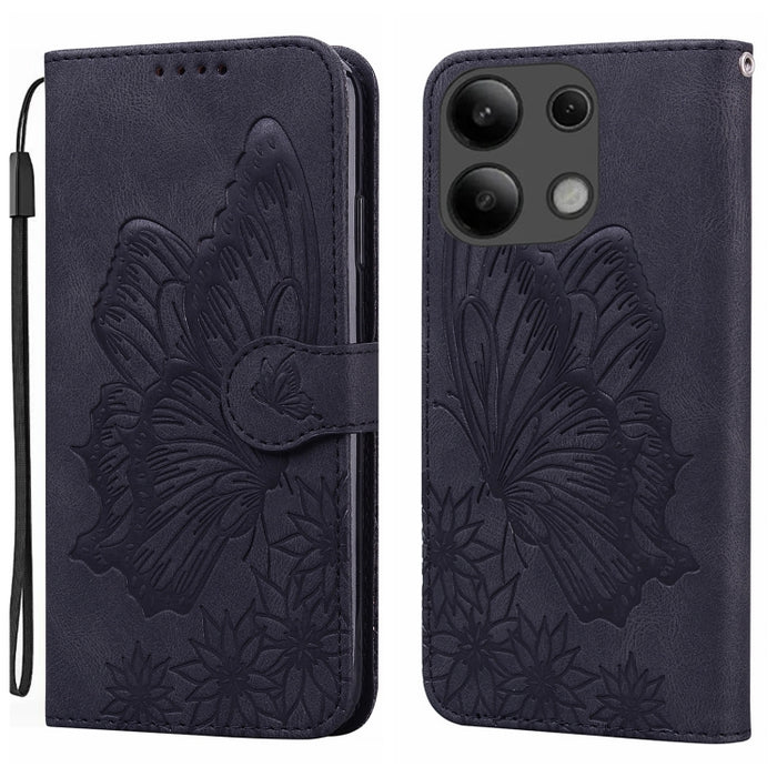 Funda de teléfono de cuero con tapa horizontal con estampado de mariposas con sensación de piel retro, For Redmi Note 15 Pro+ 5G Global 163.3mm, For Redmi Note 15 4G / 5G Global 164mm, For Redmi Note 15 Pro 4G Global 163.2mm                            ...