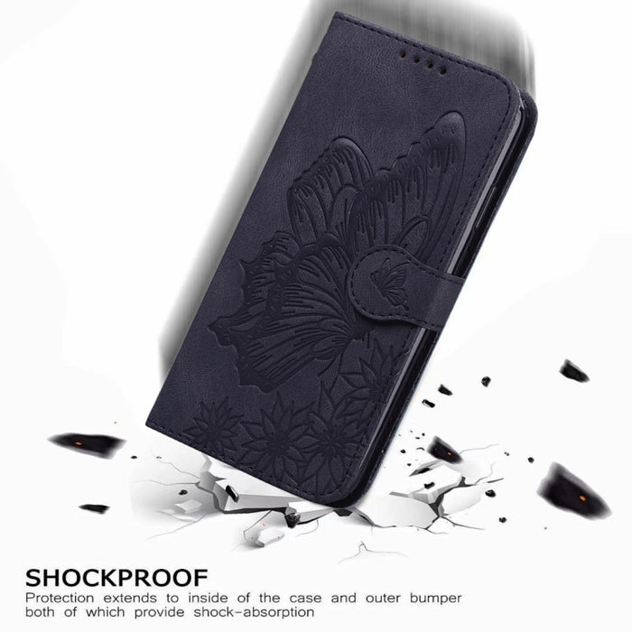 Funda de teléfono de cuero con tapa horizontal con estampado de mariposas con sensación de piel retro, For Xiaomi Redmi Note 13 4G, For Xiaomi Redmi 13C / POCO C65, For Xiaomi Redmi Note 13 Pro+ 5G