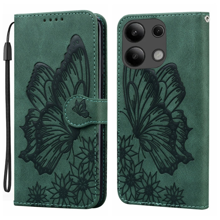 Funda de teléfono de cuero con tapa horizontal con estampado de mariposas con sensación de piel retro, For Redmi Note 15 Pro+ 5G Global 163.3mm, For Redmi Note 15 4G / 5G Global 164mm, For Redmi Note 15 Pro 4G Global 163.2mm                            ...