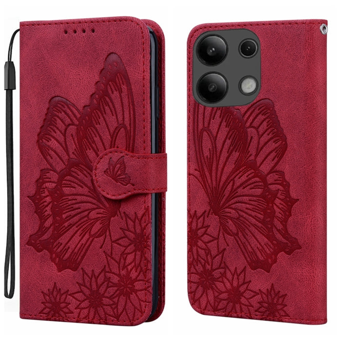 Funda de teléfono de cuero con tapa horizontal con estampado de mariposas con sensación de piel retro, For Redmi Note 15 Pro+ 5G Global 163.3mm, For Redmi Note 15 4G / 5G Global 164mm, For Redmi Note 15 Pro 4G Global 163.2mm                            ...