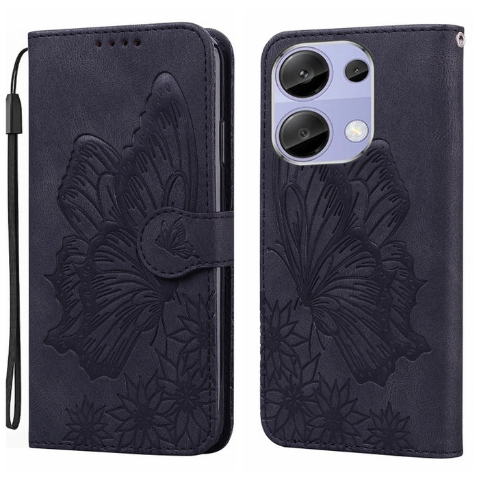 Funda de teléfono de cuero con tapa horizontal con estampado de mariposas con sensación de piel retro, For Redmi Note 15 Pro+ 5G Global 163.3mm, For Redmi Note 15 4G / 5G Global 164mm, For Redmi Note 15 Pro 4G Global 163.2mm                            ...