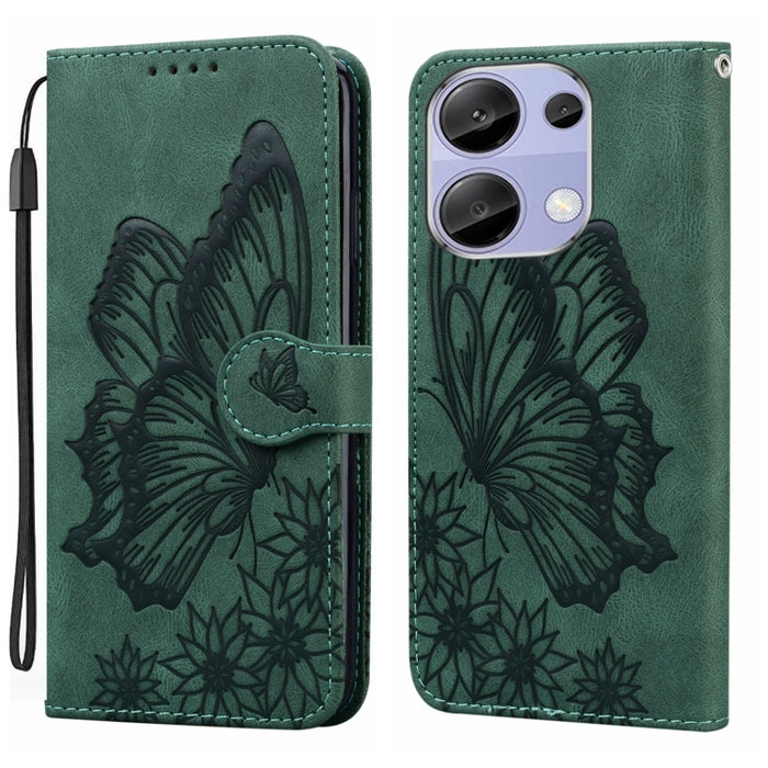 Funda de teléfono de cuero con tapa horizontal con estampado de mariposas con sensación de piel retro, For Redmi Note 15 Pro+ 5G Global 163.3mm, For Redmi Note 15 4G / 5G Global 164mm, For Redmi Note 15 Pro 4G Global 163.2mm                            ...