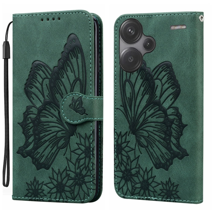 Funda de teléfono de cuero con tapa horizontal con estampado de mariposas con sensación de piel retro, For Redmi Note 15 Pro+ 5G Global 163.3mm, For Redmi Note 15 4G / 5G Global 164mm, For Redmi Note 15 Pro 4G Global 163.2mm                            ...