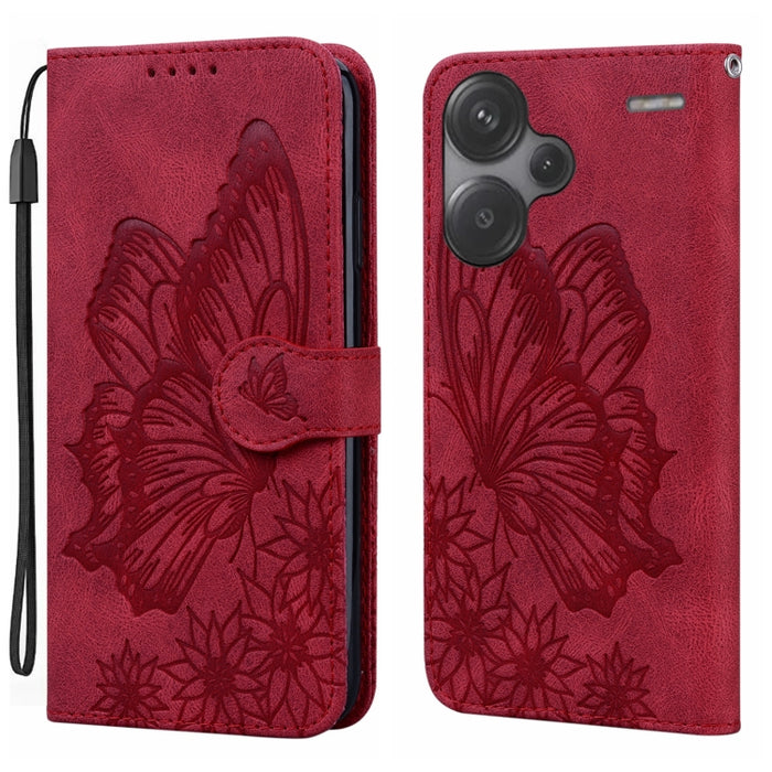 Funda de teléfono de cuero con tapa horizontal con estampado de mariposas con sensación de piel retro, For Redmi Note 15 Pro+ 5G Global 163.3mm, For Redmi Note 15 4G / 5G Global 164mm, For Redmi Note 15 Pro 4G Global 163.2mm                            ...