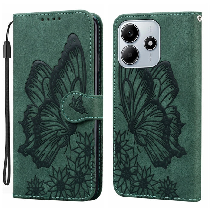Funda de teléfono de cuero con tapa horizontal con estampado de mariposas con sensación de piel retro, For Redmi Note 15 Pro+ 5G Global 163.3mm, For Redmi Note 15 4G / 5G Global 164mm, For Redmi Note 15 Pro 4G Global 163.2mm                            ...