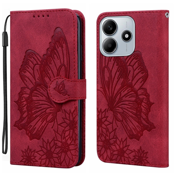 Funda de teléfono de cuero con tapa horizontal con estampado de mariposas con sensación de piel retro, For Redmi Note 15 Pro+ 5G Global 163.3mm, For Redmi Note 15 4G / 5G Global 164mm, For Redmi Note 15 Pro 4G Global 163.2mm                            ...