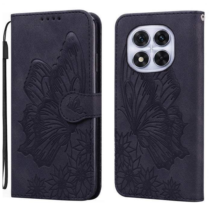 Funda de teléfono de cuero con tapa horizontal con estampado de mariposas con sensación de piel retro, For Redmi Note 15 Pro+ 5G Global 163.3mm, For Redmi Note 15 4G / 5G Global 164mm, For Redmi Note 15 Pro 4G Global 163.2mm                            ...