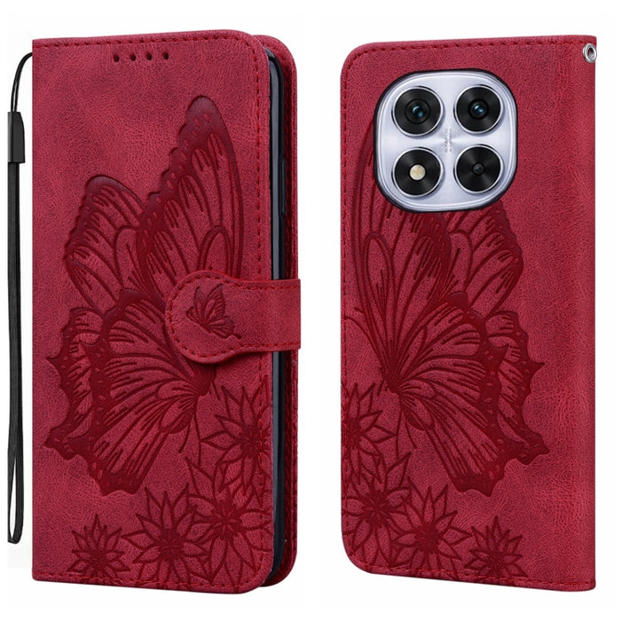 Funda de teléfono de cuero con tapa horizontal con estampado de mariposas con sensación de piel retro, For Redmi Note 15 Pro+ 5G Global 163.3mm, For Redmi Note 15 4G / 5G Global 164mm, For Redmi Note 15 Pro 4G Global 163.2mm                            ...
