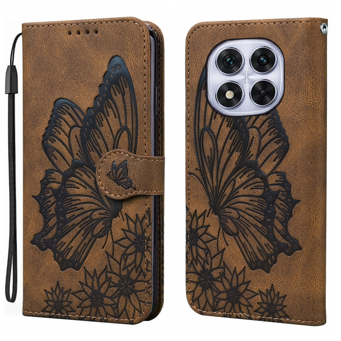 Funda de teléfono de cuero con tapa horizontal con estampado de mariposas con sensación de piel retro, For Redmi Note 15 Pro+ 5G Global 163.3mm, For Redmi Note 15 4G / 5G Global 164mm, For Redmi Note 15 Pro 4G Global 163.2mm                            ...