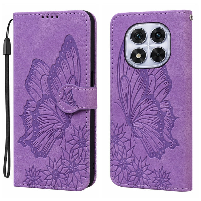 Funda de teléfono de cuero con tapa horizontal con estampado de mariposas con sensación de piel retro, For Redmi Note 15 Pro+ 5G Global 163.3mm, For Redmi Note 15 4G / 5G Global 164mm, For Redmi Note 15 Pro 4G Global 163.2mm                            ...