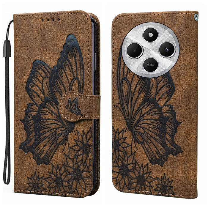 Funda de teléfono de cuero con tapa horizontal con estampado de mariposas con sensación de piel retro, For Redmi Note 15 Pro+ 5G Global 163.3mm, For Redmi Note 15 4G / 5G Global 164mm, For Redmi Note 15 Pro 4G Global 163.2mm                            ...