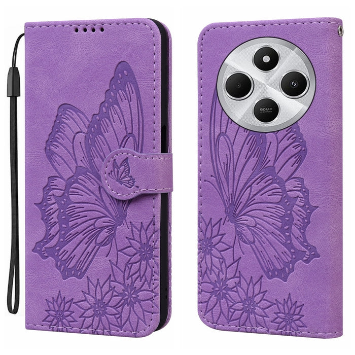 Funda de teléfono de cuero con tapa horizontal con estampado de mariposas con sensación de piel retro, For Redmi Note 15 Pro+ 5G Global 163.3mm, For Redmi Note 15 4G / 5G Global 164mm, For Redmi Note 15 Pro 4G Global 163.2mm                            ...