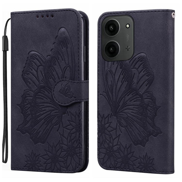 Funda de teléfono de cuero con tapa horizontal con estampado de mariposas con sensación de piel retro, For Redmi Note 15 Pro+ 5G Global 163.3mm, For Redmi Note 15 4G / 5G Global 164mm, For Redmi Note 15 Pro 4G Global 163.2mm                            ...