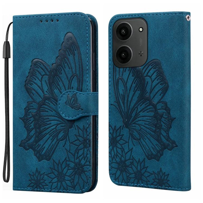 Funda de teléfono de cuero con tapa horizontal con estampado de mariposas con sensación de piel retro, For Redmi Note 15 Pro+ 5G Global 163.3mm, For Redmi Note 15 4G / 5G Global 164mm, For Redmi Note 15 Pro 4G Global 163.2mm                            ...