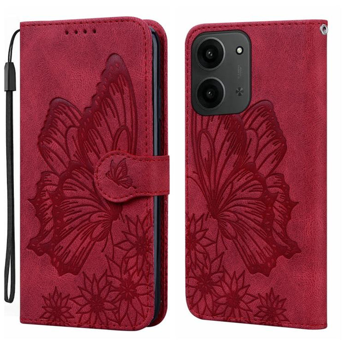 Funda de teléfono de cuero con tapa horizontal con estampado de mariposas con sensación de piel retro, For Redmi Note 15 Pro+ 5G Global 163.3mm, For Redmi Note 15 4G / 5G Global 164mm, For Redmi Note 15 Pro 4G Global 163.2mm                            ...