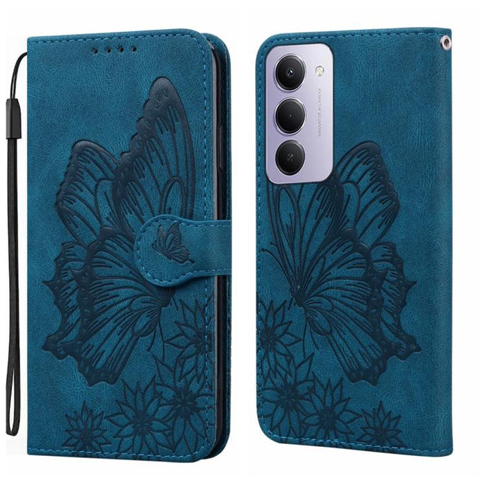 Funda de teléfono de cuero con tapa horizontal con estampado de mariposas con sensación de piel retro, For Redmi Note 15 Pro+ 5G Global 163.3mm, For Redmi Note 15 4G / 5G Global 164mm, For Redmi Note 15 Pro 4G Global 163.2mm                            ...