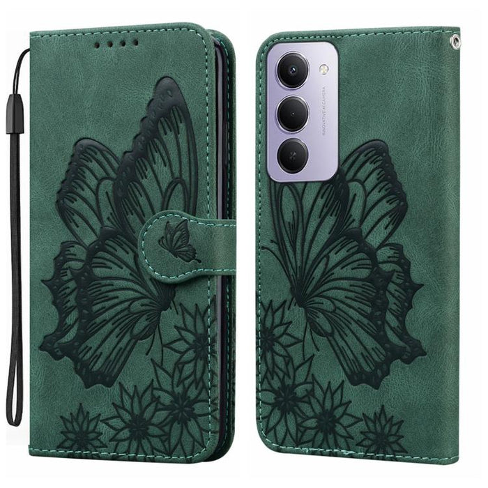 Funda de teléfono de cuero con tapa horizontal con estampado de mariposas con sensación de piel retro, For Redmi Note 15 Pro+ 5G Global 163.3mm, For Redmi Note 15 4G / 5G Global 164mm, For Redmi Note 15 Pro 4G Global 163.2mm                            ...