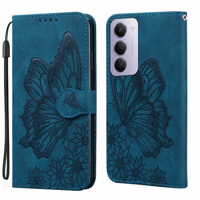 Funda de teléfono de cuero con tapa horizontal con estampado de mariposas con sensación de piel retro, For Redmi Note 15 Pro+ 5G Global 163.3mm, For Redmi Note 15 4G / 5G Global 164mm, For Redmi Note 15 Pro 4G Global 163.2mm                            ...