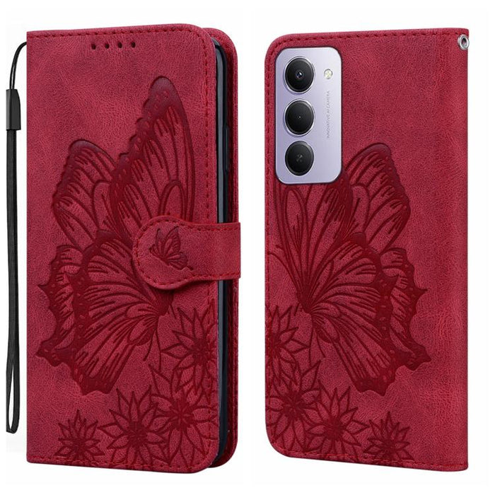 Funda de teléfono de cuero con tapa horizontal con estampado de mariposas con sensación de piel retro, For Redmi Note 15 Pro+ 5G Global 163.3mm, For Redmi Note 15 4G / 5G Global 164mm, For Redmi Note 15 Pro 4G Global 163.2mm                            ...