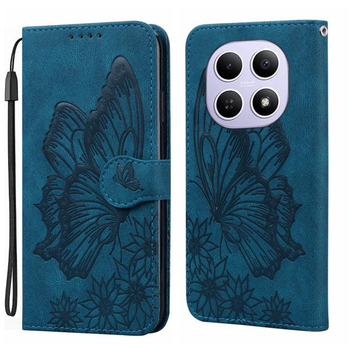 Funda de teléfono de cuero con tapa horizontal con estampado de mariposas con sensación de piel retro, For Redmi Note 15 Pro+ 5G Global 163.3mm, For Redmi Note 15 4G / 5G Global 164mm, For Redmi Note 15 Pro 4G Global 163.2mm                            ...