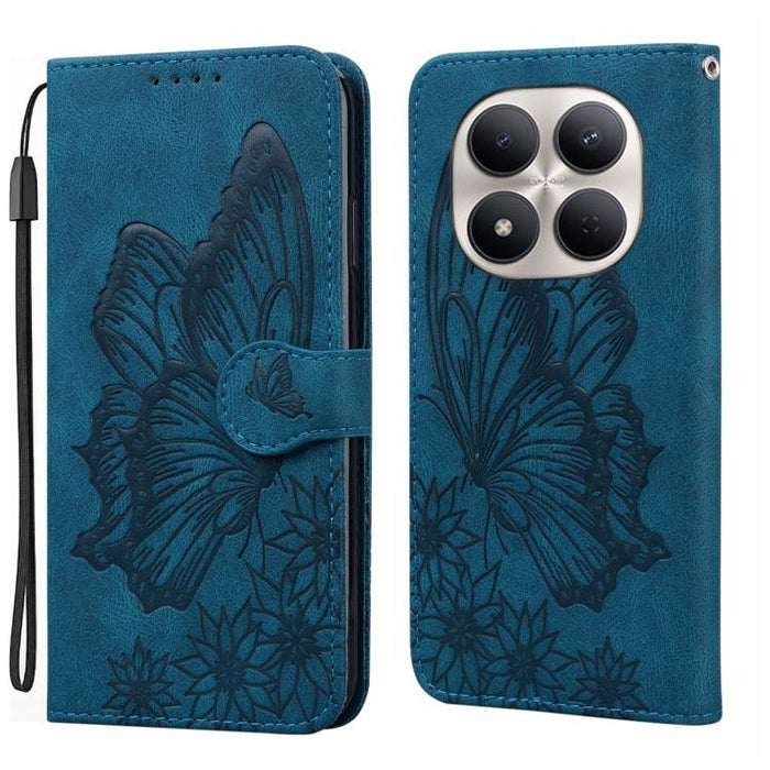 Funda de teléfono de cuero con tapa horizontal con estampado de mariposas con sensación de piel retro, For Redmi Note 15 Pro+ 5G Global 163.3mm, For Redmi Note 15 4G / 5G Global 164mm, For Redmi Note 15 Pro 4G Global 163.2mm                            ...