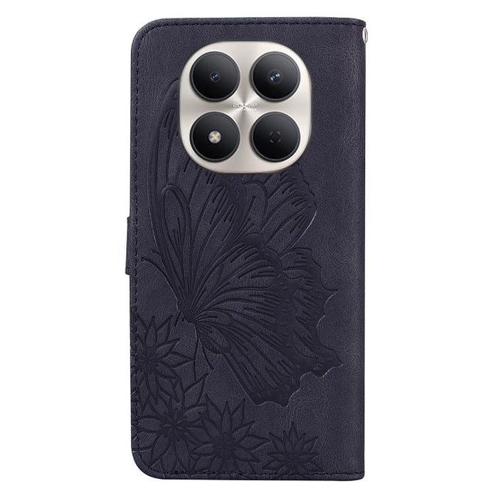 Funda de teléfono de cuero con tapa horizontal con estampado de mariposas con sensación de piel retro, For Redmi Note 15 Pro+ 5G Global 163.3mm, For Redmi Note 15 4G / 5G Global 164mm, For Redmi Note 15 Pro 4G Global 163.2mm                            ...