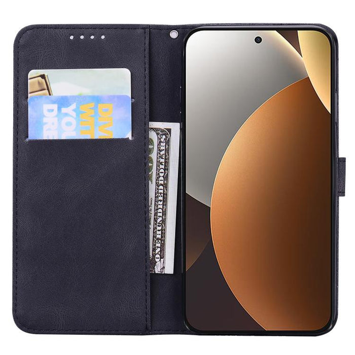 Funda de teléfono de cuero con tapa horizontal con estampado de mariposas con sensación de piel retro, For Redmi Note 15 Pro+ 5G Global 163.3mm, For Redmi Note 15 4G / 5G Global 164mm, For Redmi Note 15 Pro 4G Global 163.2mm                            ...