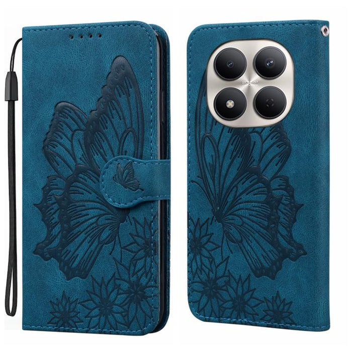 Funda de teléfono de cuero con tapa horizontal con estampado de mariposas con sensación de piel retro, For Redmi Note 15 Pro+ 5G Global 163.3mm, For Redmi Note 15 4G / 5G Global 164mm, For Redmi Note 15 Pro 4G Global 163.2mm                            ...