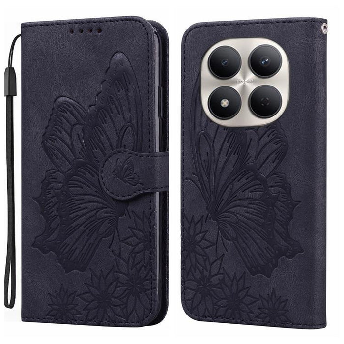 Funda de teléfono de cuero con tapa horizontal con estampado de mariposas con sensación de piel retro, For Redmi Note 15 Pro+ 5G Global 163.3mm, For Redmi Note 15 4G / 5G Global 164mm, For Redmi Note 15 Pro 4G Global 163.2mm                            ...