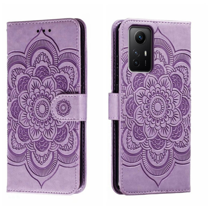 Funda de cuero para teléfono con estampado de mandala de sol, For Xiaomi Redmi A3, For Xiaomi Redmi Note 13 Pro 4G, For Xiaomi Redmi Note 13 4G, For Xiaomi Redmi Note 13R Pro, For Xiaomi 14 Ultra, For Xiaomi Redmi Note 13 Pro+, For Xiaomi Redmi Note 12...