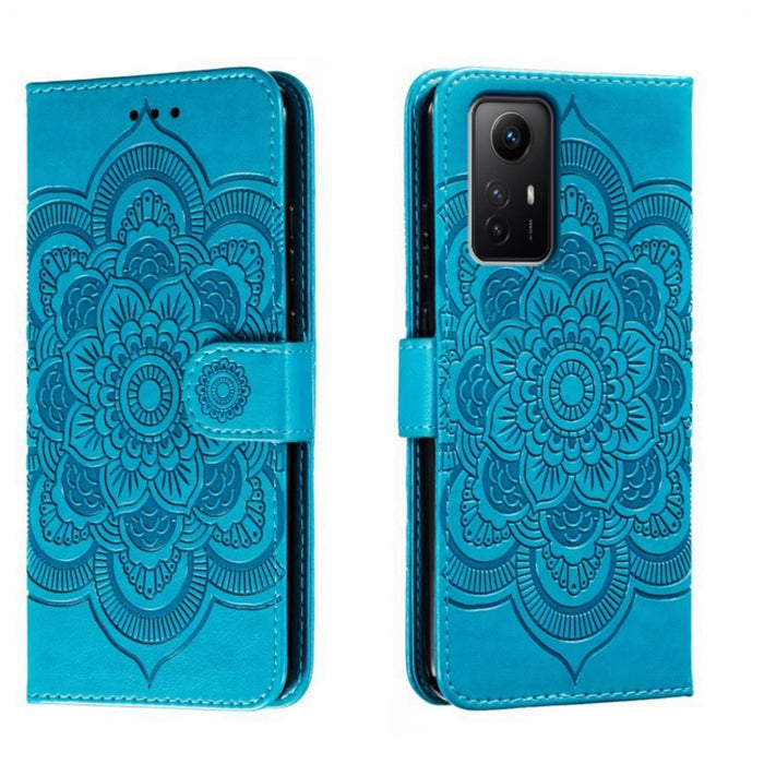 Funda de cuero para teléfono con estampado de mandala de sol, For Xiaomi Redmi A3, For Xiaomi Redmi Note 13 Pro 4G, For Xiaomi Redmi Note 13 4G, For Xiaomi Redmi Note 13R Pro, For Xiaomi 14 Ultra, For Xiaomi Redmi Note 13 Pro+, For Xiaomi Redmi Note 12...