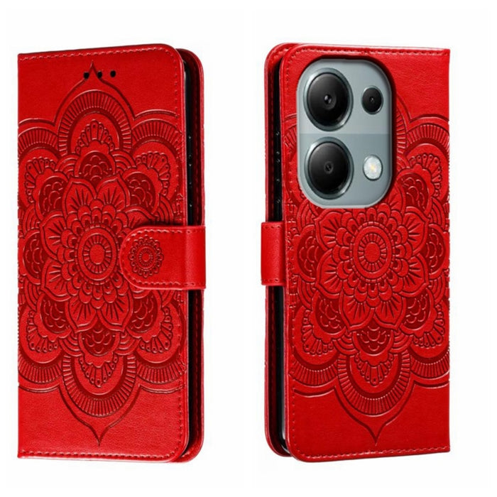 Funda de cuero para teléfono con estampado de mandala de sol, For Xiaomi Redmi A3, For Xiaomi Redmi Note 13 Pro 4G, For Xiaomi Redmi Note 13 4G, For Xiaomi Redmi Note 13R Pro, For Xiaomi 14 Ultra, For Xiaomi Redmi Note 13 Pro+, For Xiaomi Redmi Note 12...