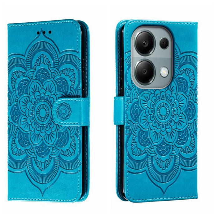Funda de cuero para teléfono con estampado de mandala de sol, For Xiaomi Redmi A3, For Xiaomi Redmi Note 13 Pro 4G, For Xiaomi Redmi Note 13 4G, For Xiaomi Redmi Note 13R Pro, For Xiaomi 14 Ultra, For Xiaomi Redmi Note 13 Pro+, For Xiaomi Redmi Note 12...