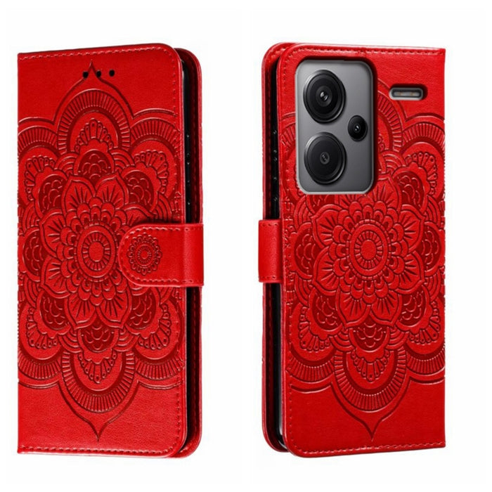 Funda de cuero para teléfono con estampado de mandala de sol, For Xiaomi Redmi A3, For Xiaomi Redmi Note 13 Pro 4G, For Xiaomi Redmi Note 13 4G, For Xiaomi Redmi Note 13R Pro, For Xiaomi 14 Ultra, For Xiaomi Redmi Note 13 Pro+, For Xiaomi Redmi Note 12...