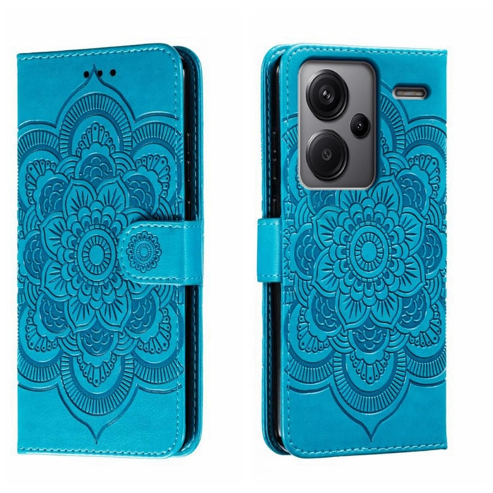 Funda de cuero para teléfono con estampado de mandala de sol, For Xiaomi Redmi A3, For Xiaomi Redmi Note 13 Pro 4G, For Xiaomi Redmi Note 13 4G, For Xiaomi Redmi Note 13R Pro, For Xiaomi 14 Ultra, For Xiaomi Redmi Note 13 Pro+, For Xiaomi Redmi Note 12...