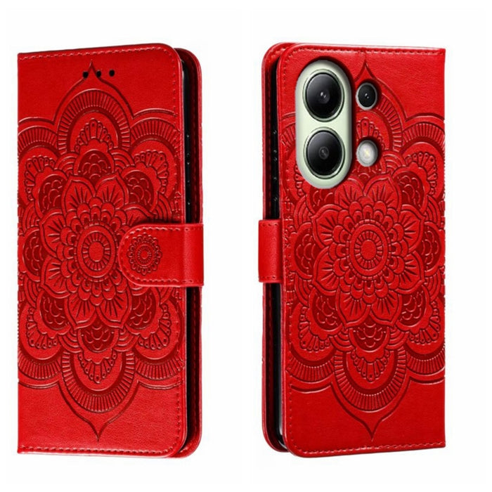 Funda de cuero para teléfono con estampado de mandala de sol, For Xiaomi Redmi A3, For Xiaomi Redmi Note 13 Pro 4G, For Xiaomi Redmi Note 13 4G, For Xiaomi Redmi Note 13R Pro, For Xiaomi 14 Ultra, For Xiaomi Redmi Note 13 Pro+, For Xiaomi Redmi Note 12...