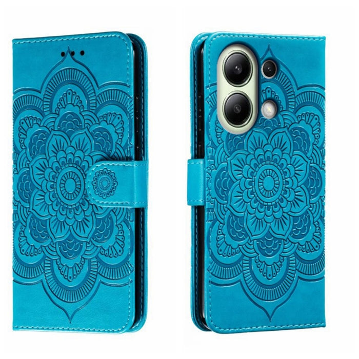 Funda de cuero para teléfono con estampado de mandala de sol, For Xiaomi Redmi A3, For Xiaomi Redmi Note 13 Pro 4G, For Xiaomi Redmi Note 13 4G, For Xiaomi Redmi Note 13R Pro, For Xiaomi 14 Ultra, For Xiaomi Redmi Note 13 Pro+, For Xiaomi Redmi Note 12...
