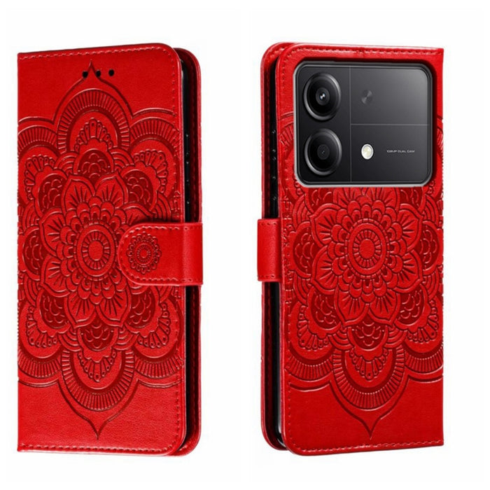 Funda de cuero para teléfono con estampado de mandala de sol, For Xiaomi Redmi A3, For Xiaomi Redmi Note 13 Pro 4G, For Xiaomi Redmi Note 13 4G, For Xiaomi Redmi Note 13R Pro, For Xiaomi 14 Ultra, For Xiaomi Redmi Note 13 Pro+, For Xiaomi Redmi Note 12...