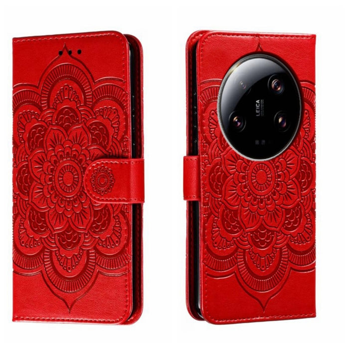 Funda de cuero para teléfono con estampado de mandala de sol, For Xiaomi Redmi A3, For Xiaomi Redmi Note 13 Pro 4G, For Xiaomi Redmi Note 13 4G, For Xiaomi Redmi Note 13R Pro, For Xiaomi 14 Ultra, For Xiaomi Redmi Note 13 Pro+, For Xiaomi Redmi Note 12...
