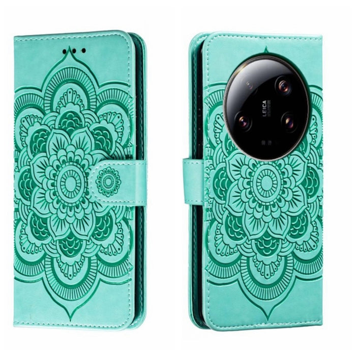 Funda de cuero para teléfono con estampado de mandala de sol, For Xiaomi Redmi A3, For Xiaomi Redmi Note 13 Pro 4G, For Xiaomi Redmi Note 13 4G, For Xiaomi Redmi Note 13R Pro, For Xiaomi 14 Ultra, For Xiaomi Redmi Note 13 Pro+, For Xiaomi Redmi Note 12...