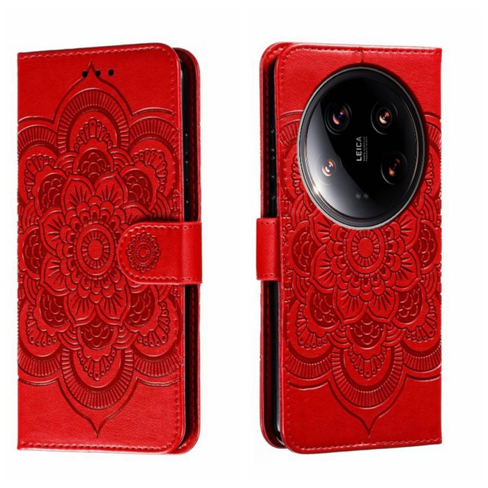 Funda de cuero para teléfono con estampado de mandala de sol, For Xiaomi Redmi A3, For Xiaomi Redmi Note 13 Pro 4G, For Xiaomi Redmi Note 13 4G, For Xiaomi Redmi Note 13R Pro, For Xiaomi 14 Ultra, For Xiaomi Redmi Note 13 Pro+, For Xiaomi Redmi Note 12...