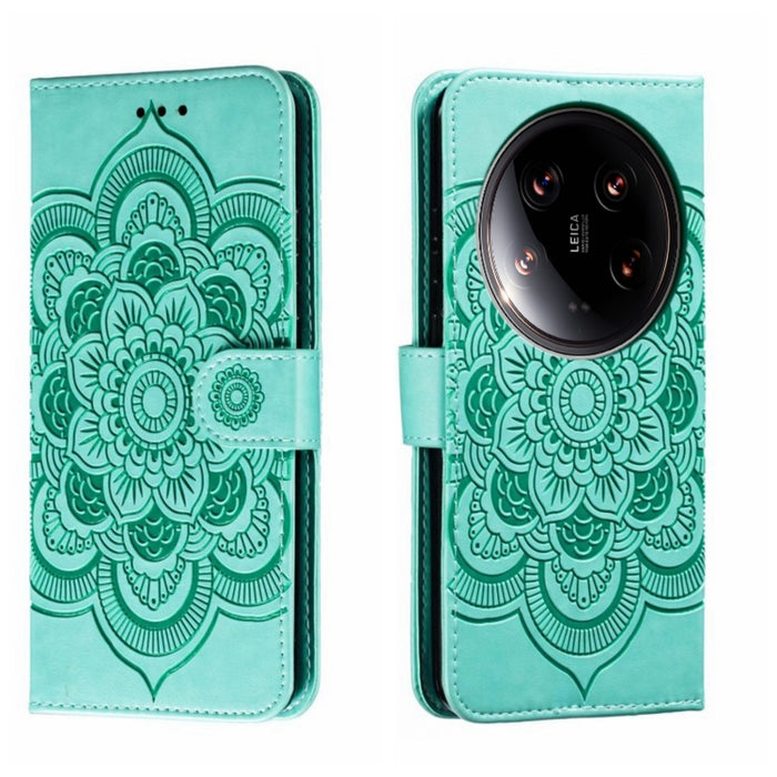 Funda de cuero para teléfono con estampado de mandala de sol, For Xiaomi Redmi A3, For Xiaomi Redmi Note 13 Pro 4G, For Xiaomi Redmi Note 13 4G, For Xiaomi Redmi Note 13R Pro, For Xiaomi 14 Ultra, For Xiaomi Redmi Note 13 Pro+, For Xiaomi Redmi Note 12...
