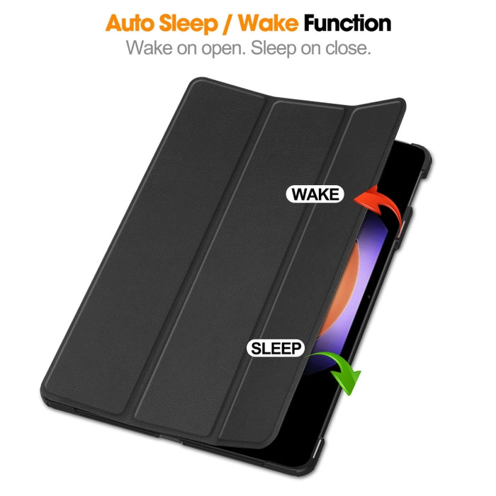 Funda para tableta de cuero inteligente con soporte triple Custer Pure Color, For Xiaomi Pad 6S Pro
