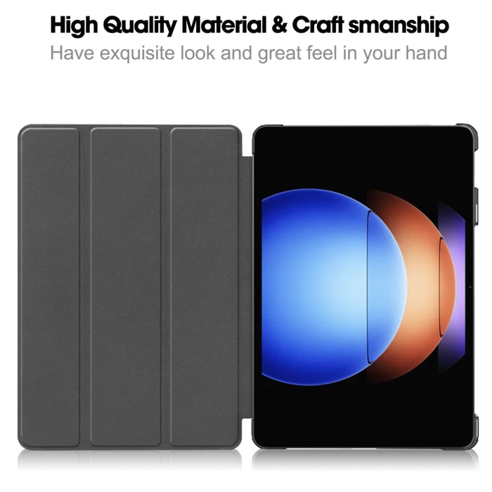 Funda para tableta de cuero inteligente con soporte triple Custer Pure Color, For Xiaomi Pad 6S Pro