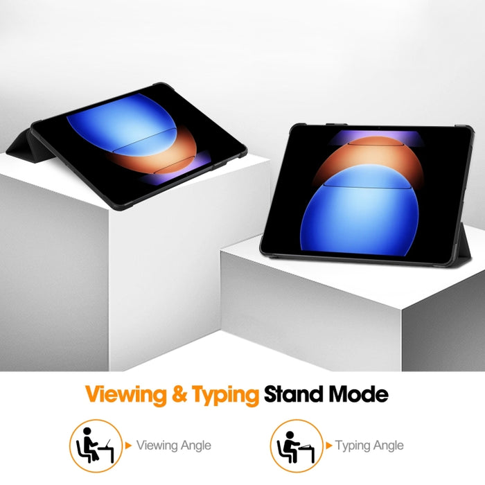 Funda para tableta de cuero inteligente con soporte triple Custer Pure Color, For Xiaomi Pad 6S Pro