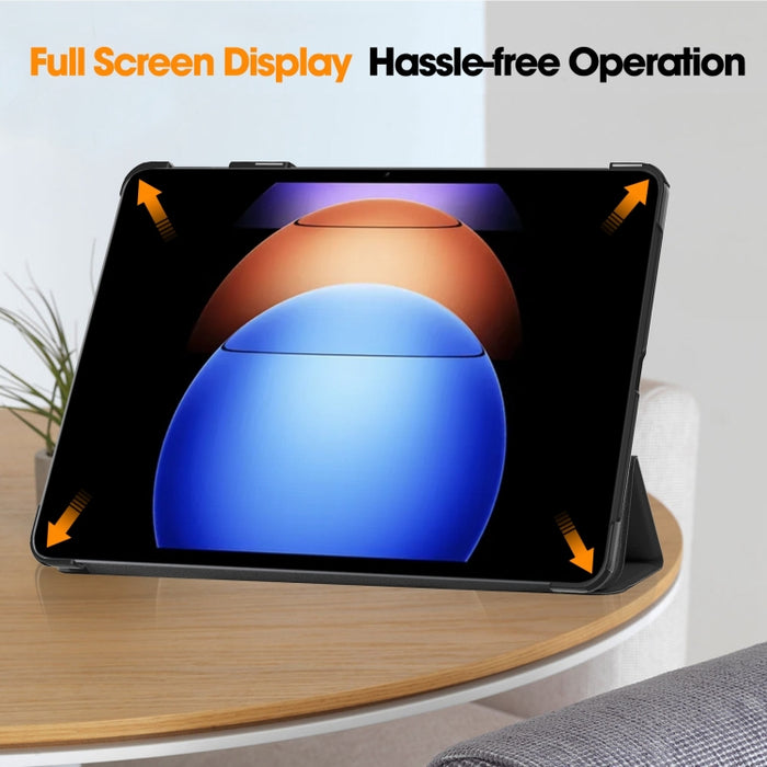Funda para tableta de cuero inteligente con soporte triple Custer Pure Color, For Xiaomi Pad 6S Pro